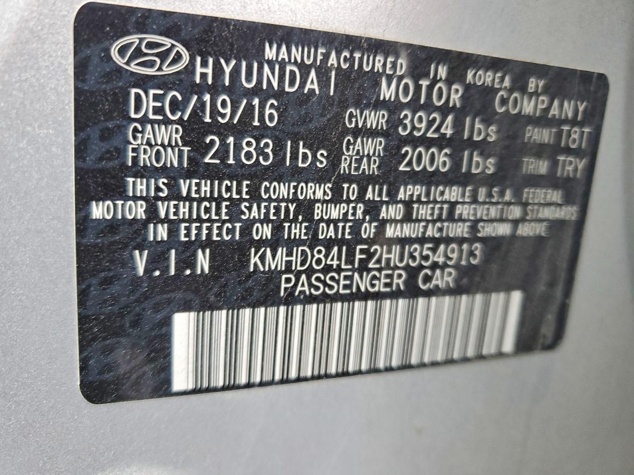 2017 Hyundai Elantra Value Edition Silver vin: KMHD84LF2HU354913