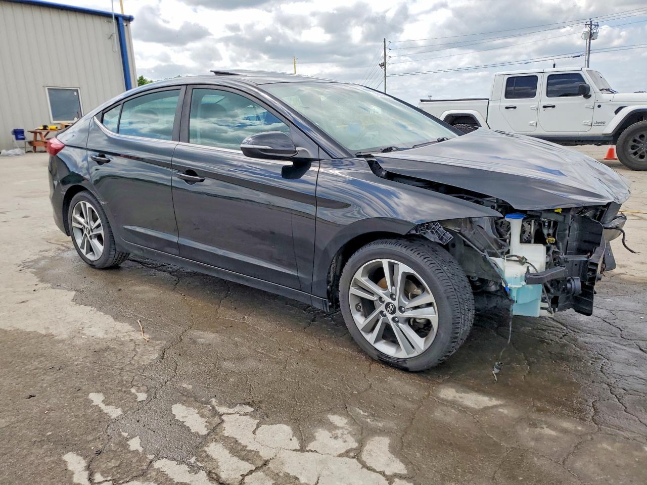 2018 Hyundai Elantra Limited Black vin: KMHD84LF2JU502936