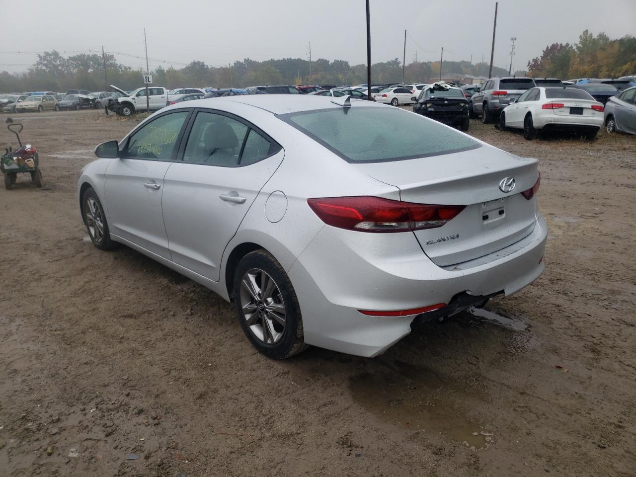 2018 Hyundai Elantra Sel Silver vin: KMHD84LF2JU533975