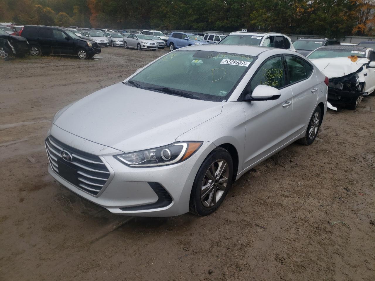 2018 Hyundai Elantra Sel Silver vin: KMHD84LF2JU533975