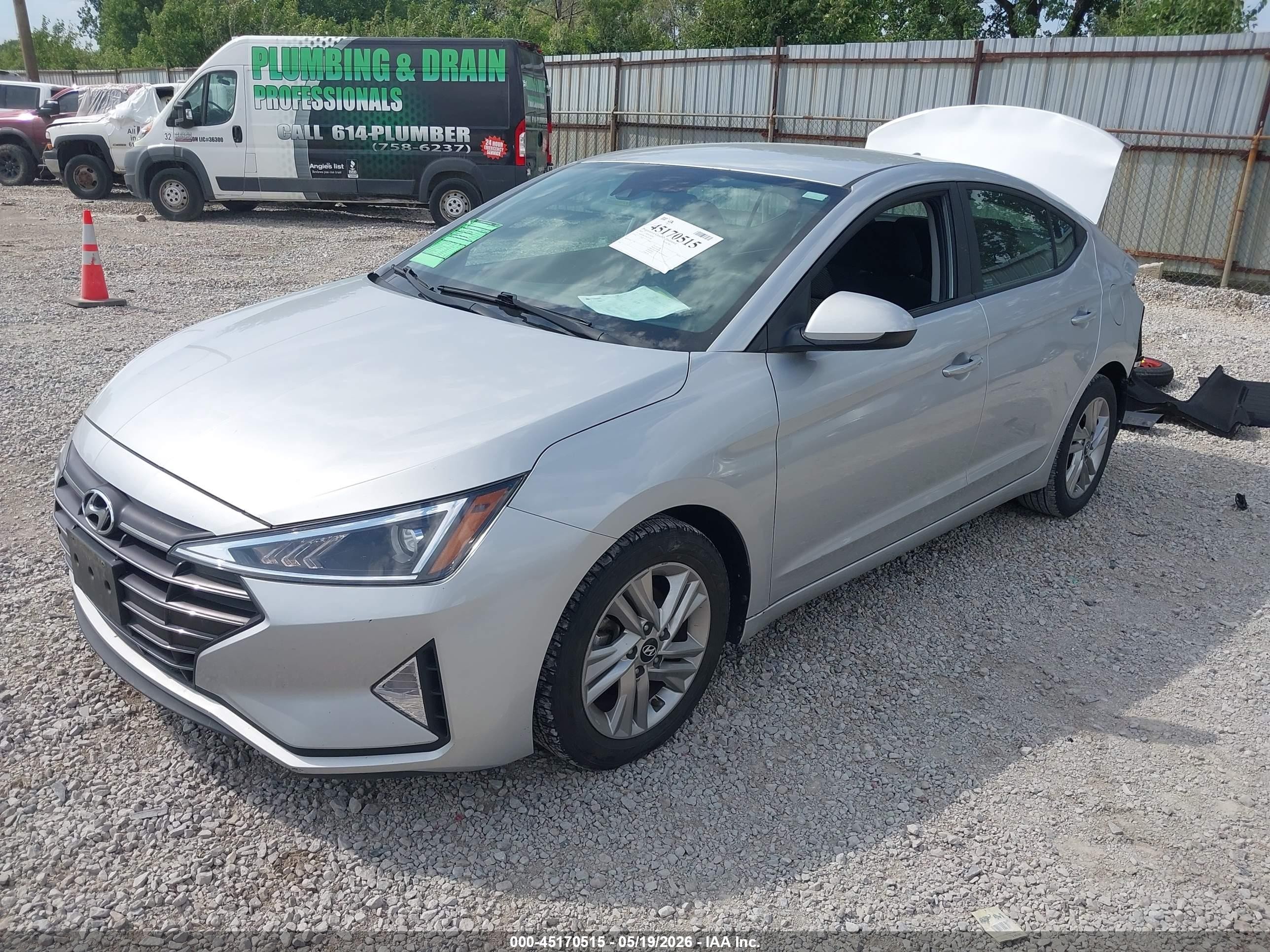 2019 Hyundai Elantra Sel Silver vin: KMHD84LF2KU775389