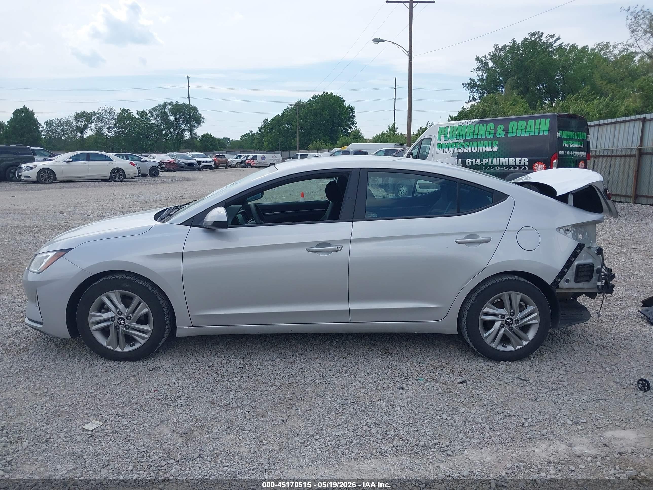 2019 Hyundai Elantra Sel Silver vin: KMHD84LF2KU775389