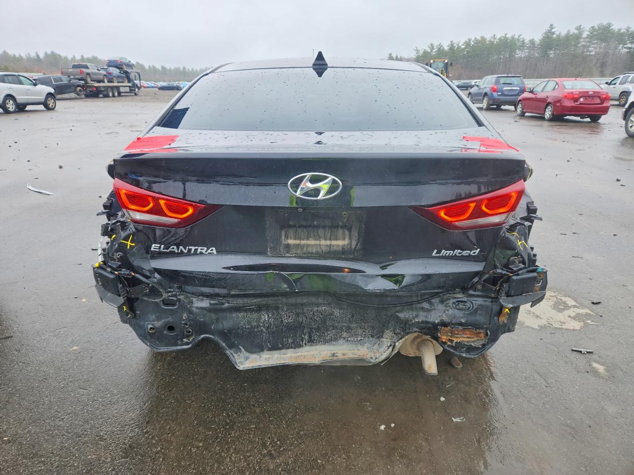 2017 Hyundai Elantra Limited Black vin: KMHD84LF4HU070621