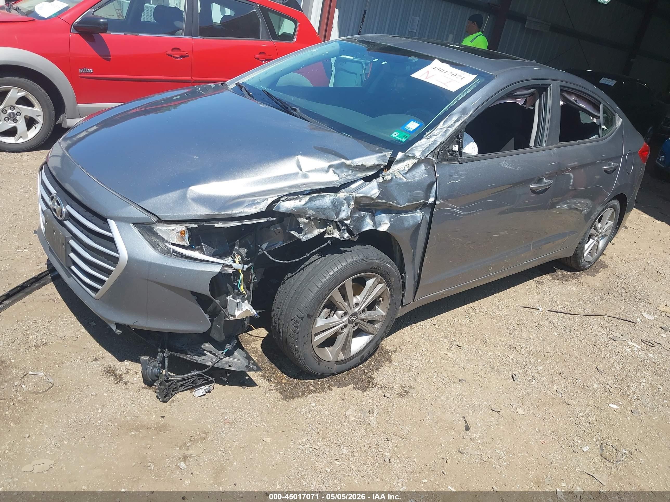 2017 Hyundai Elantra Value Edition Gray vin: KMHD84LF4HU250200