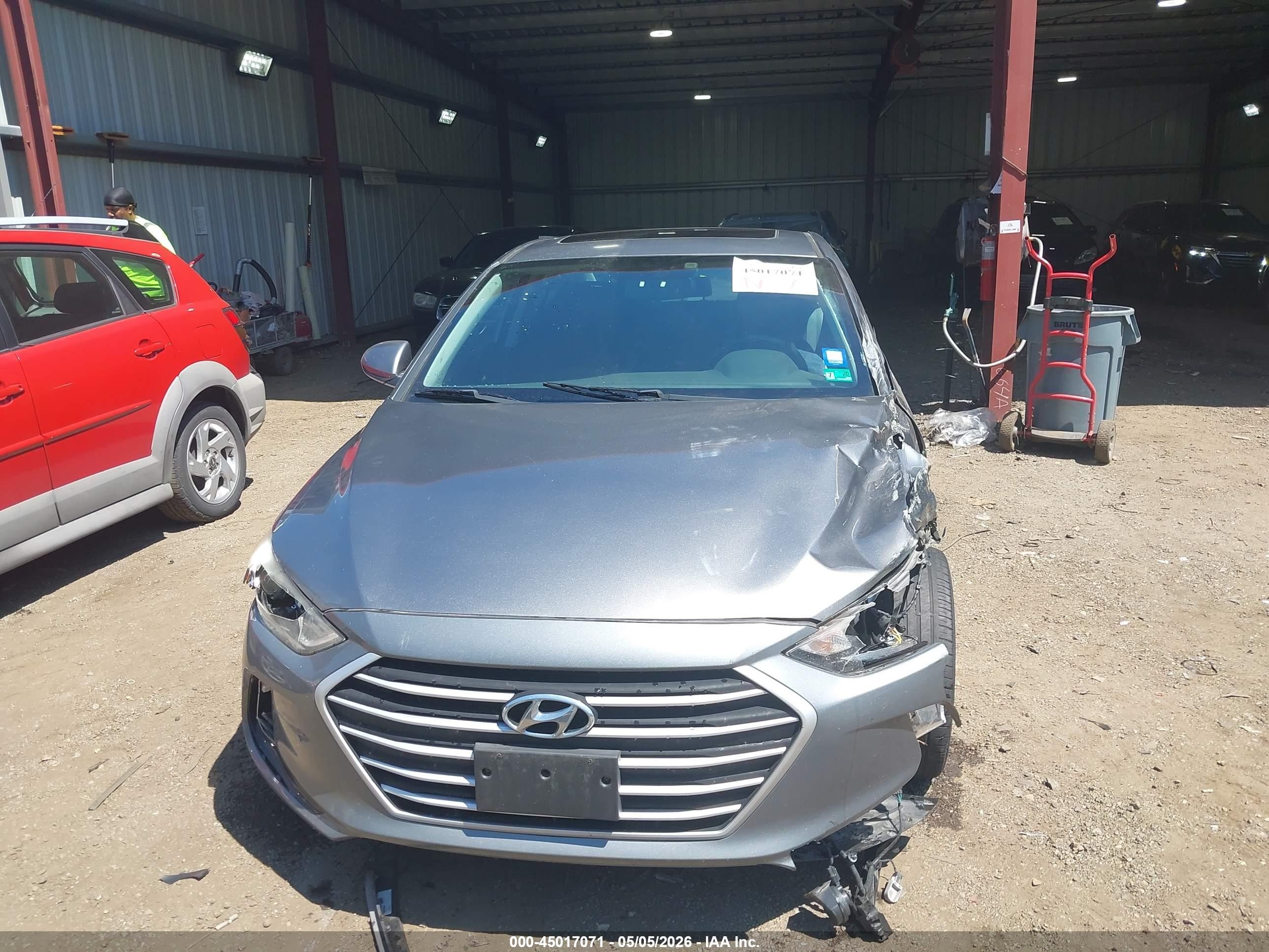 2017 Hyundai Elantra Value Edition Gray vin: KMHD84LF4HU250200