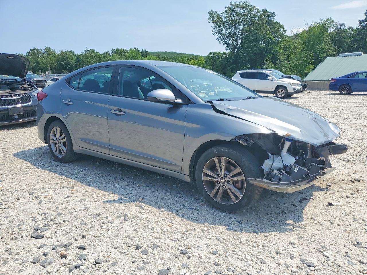 2018 Hyundai Elantra Sel Gray vin: KMHD84LF4JU554620