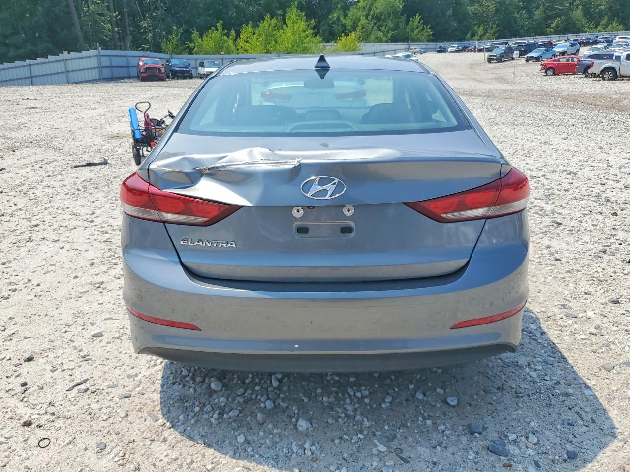 2018 Hyundai Elantra Sel Gray vin: KMHD84LF4JU554620