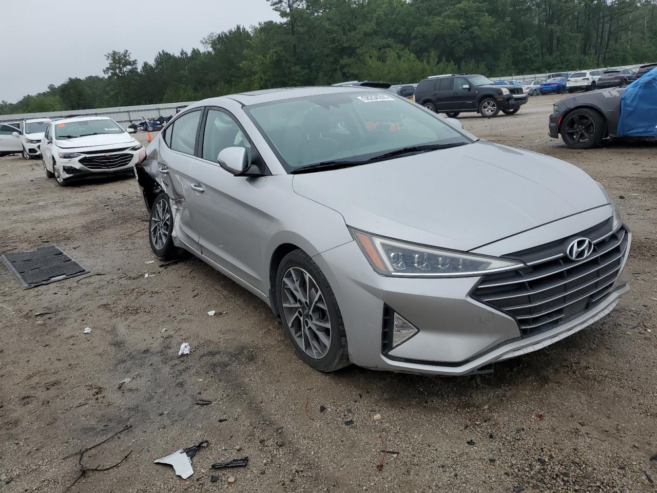 2020 Hyundai Elantra Sel Silver vin: KMHD84LF4LU998776