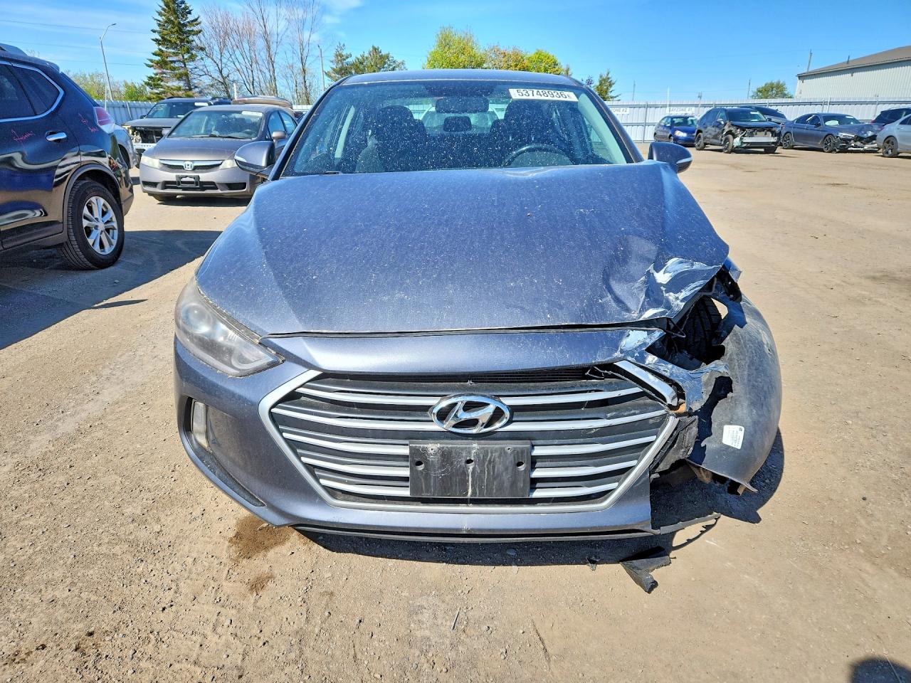 2017 Hyundai Elantra Se Gray vin: KMHD84LF5HU139798