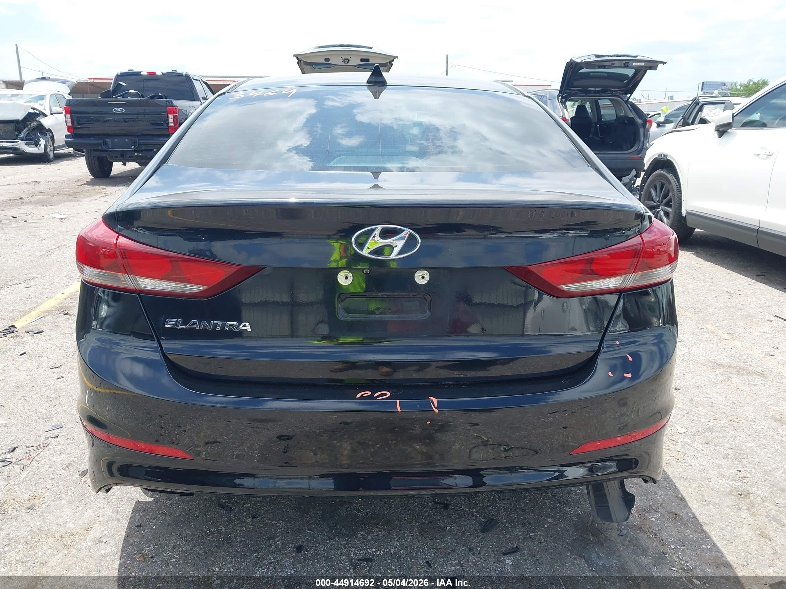 2017 Hyundai Elantra Value Edition Black vin: KMHD84LF5HU249945