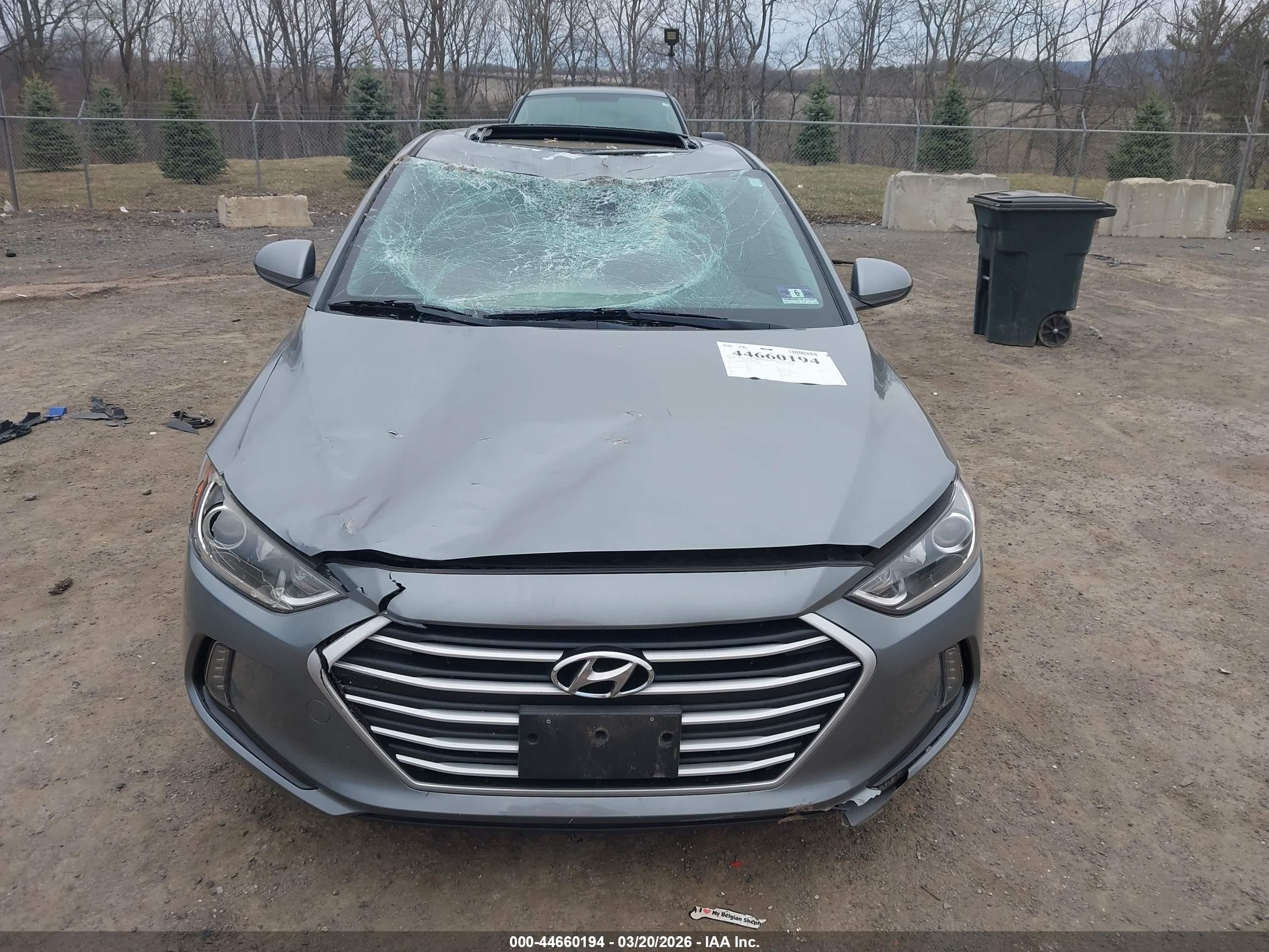 2017 Hyundai Elantra Value Edition Gray vin: KMHD84LF5HU369082