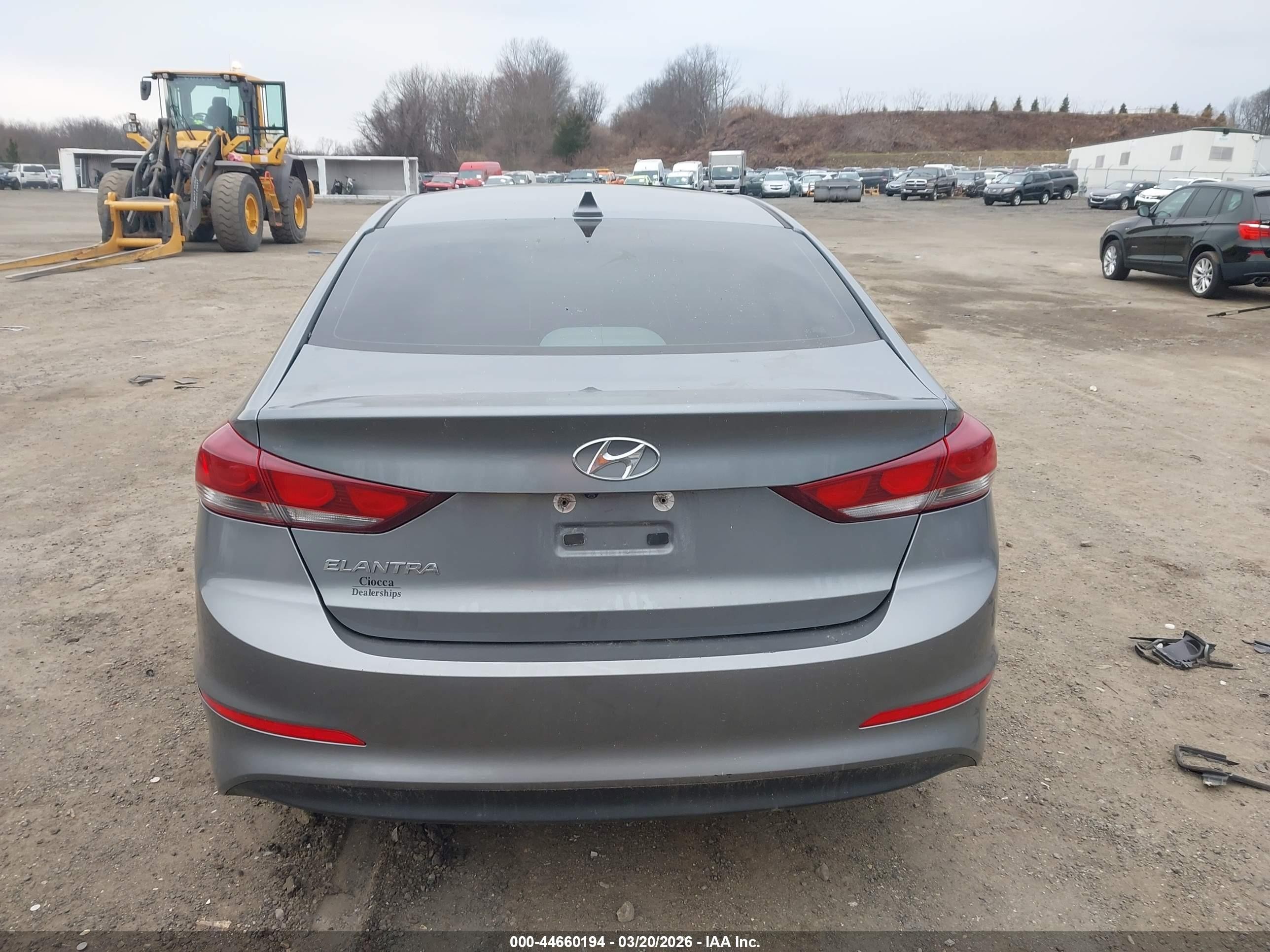 2017 Hyundai Elantra Value Edition Gray vin: KMHD84LF5HU369082