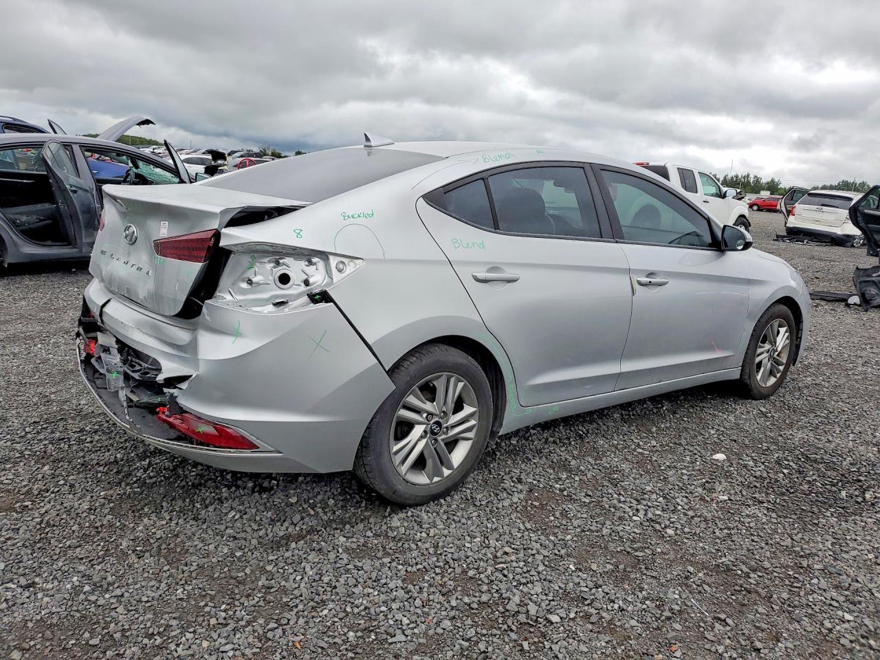 2019 Hyundai Elantra Se Silver vin: KMHD84LF5KU861604