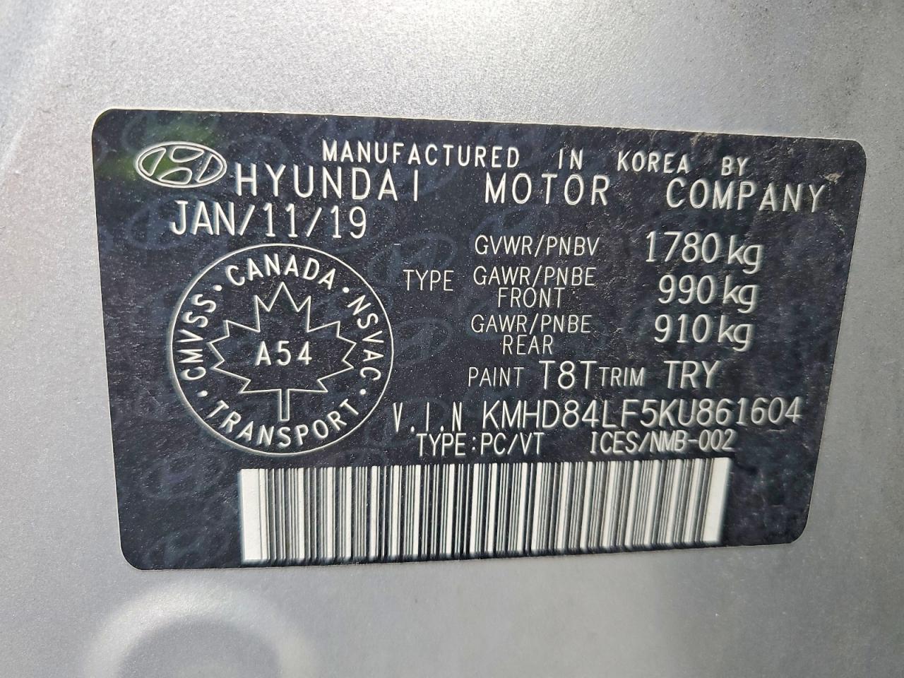 2019 Hyundai Elantra Se Silver vin: KMHD84LF5KU861604