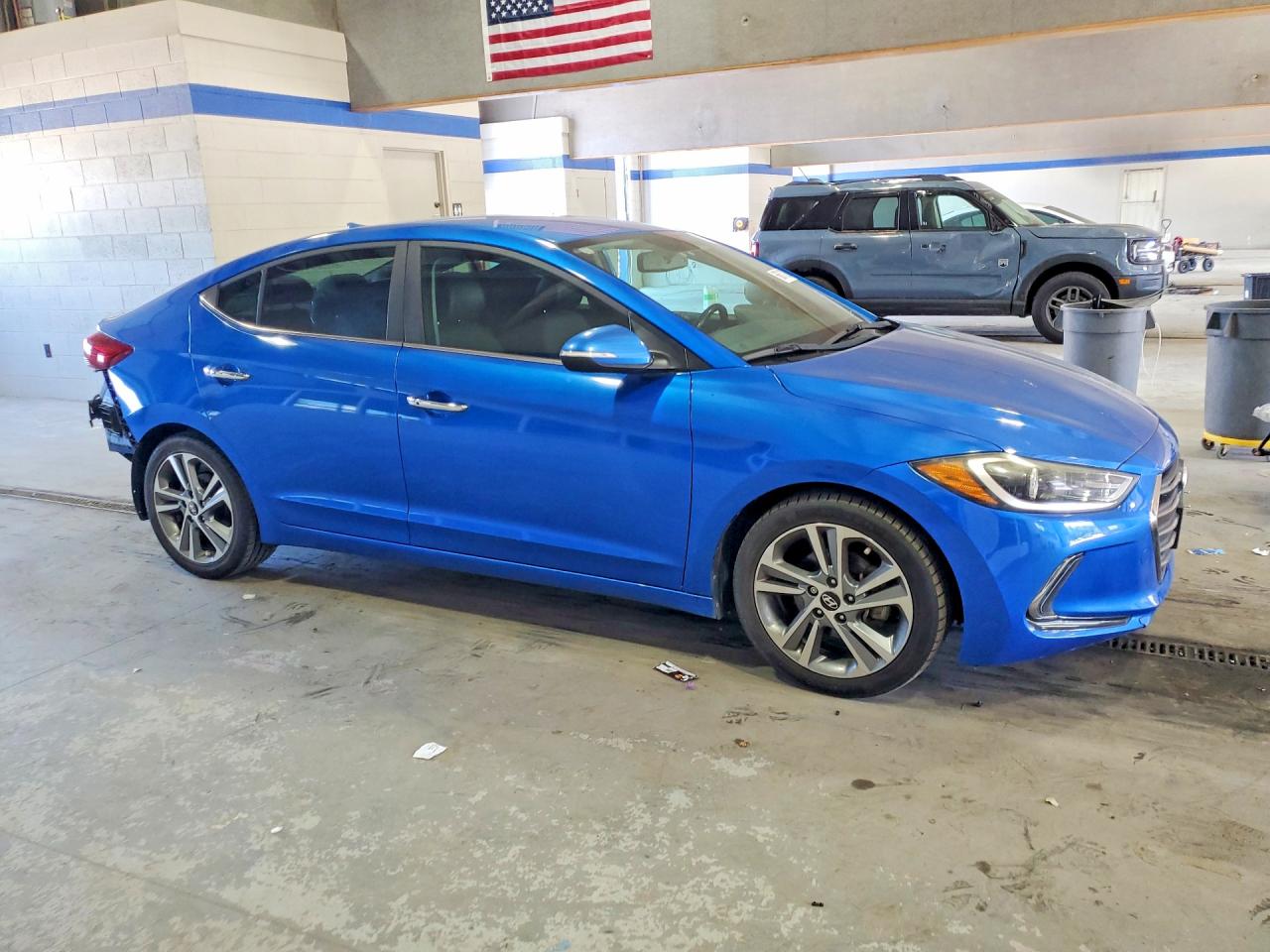 2017 Hyundai Elantra Limited Blue vin: KMHD84LF6HU074962