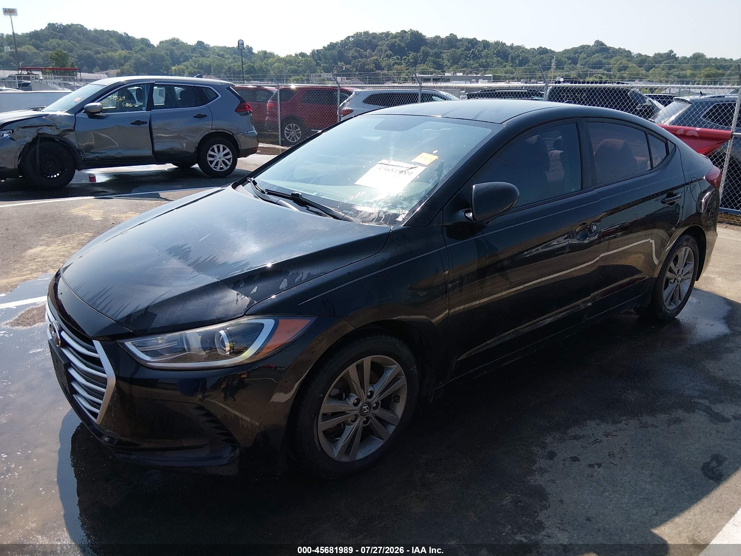 2017 Hyundai Elantra Se Black vin: KMHD84LF6HU075612