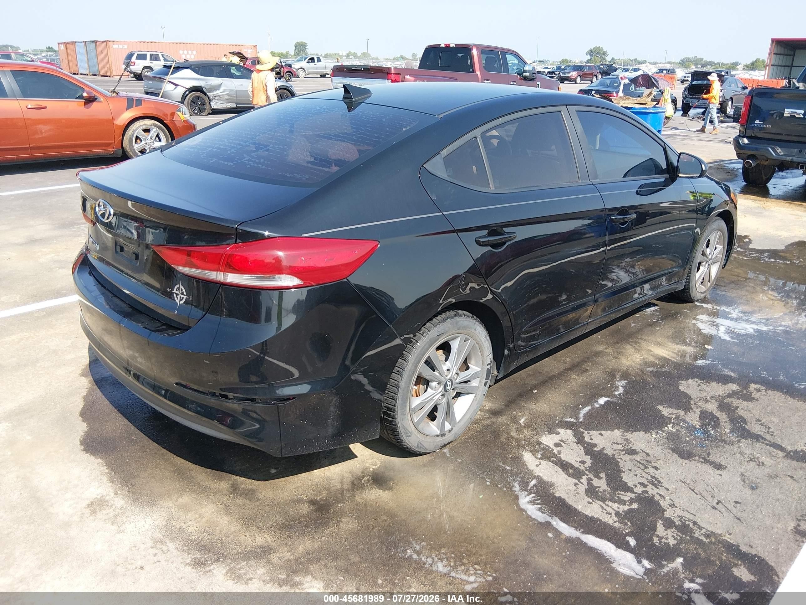 2017 Hyundai Elantra Se Black vin: KMHD84LF6HU075612