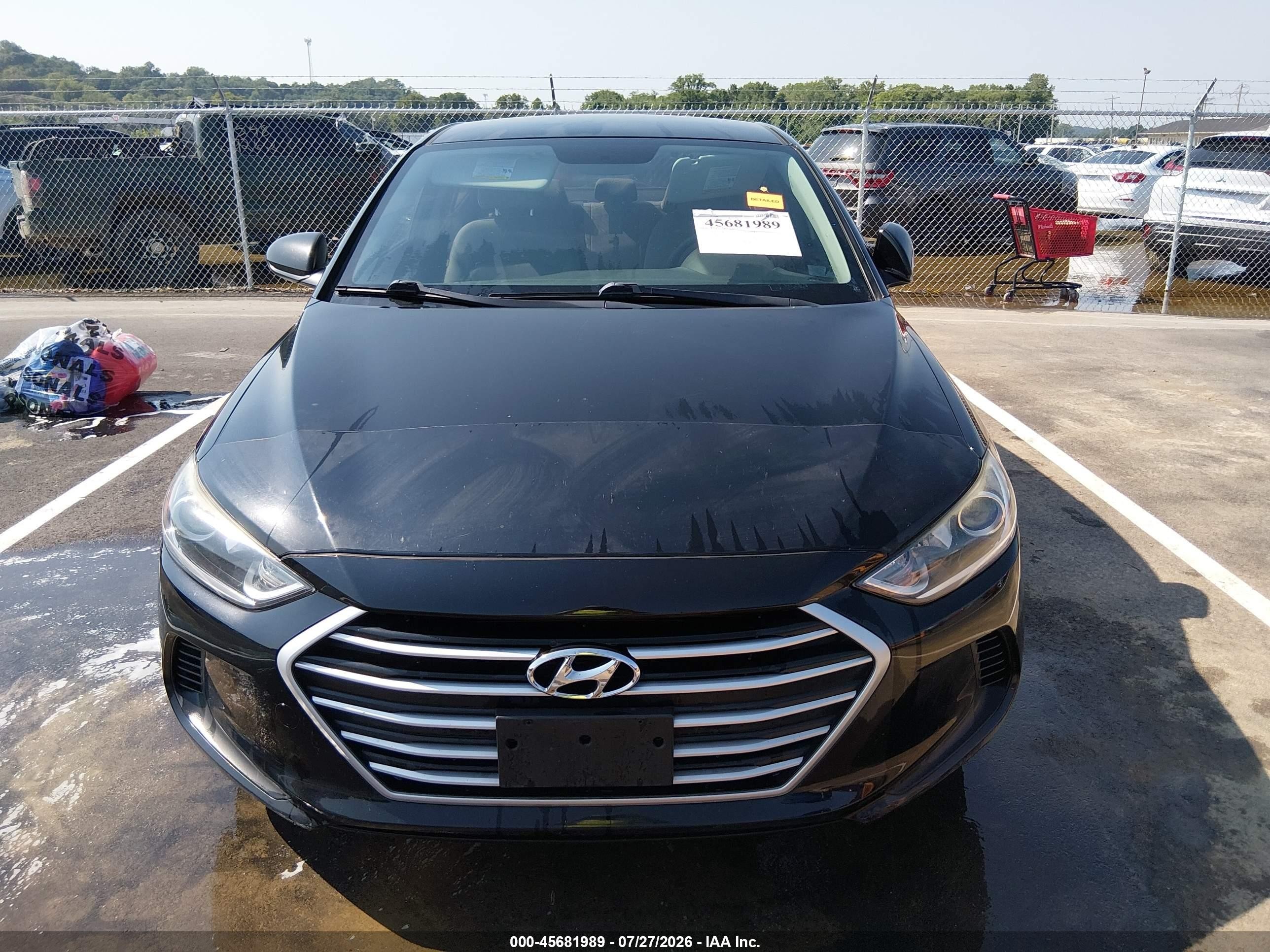 2017 Hyundai Elantra Se Black vin: KMHD84LF6HU075612