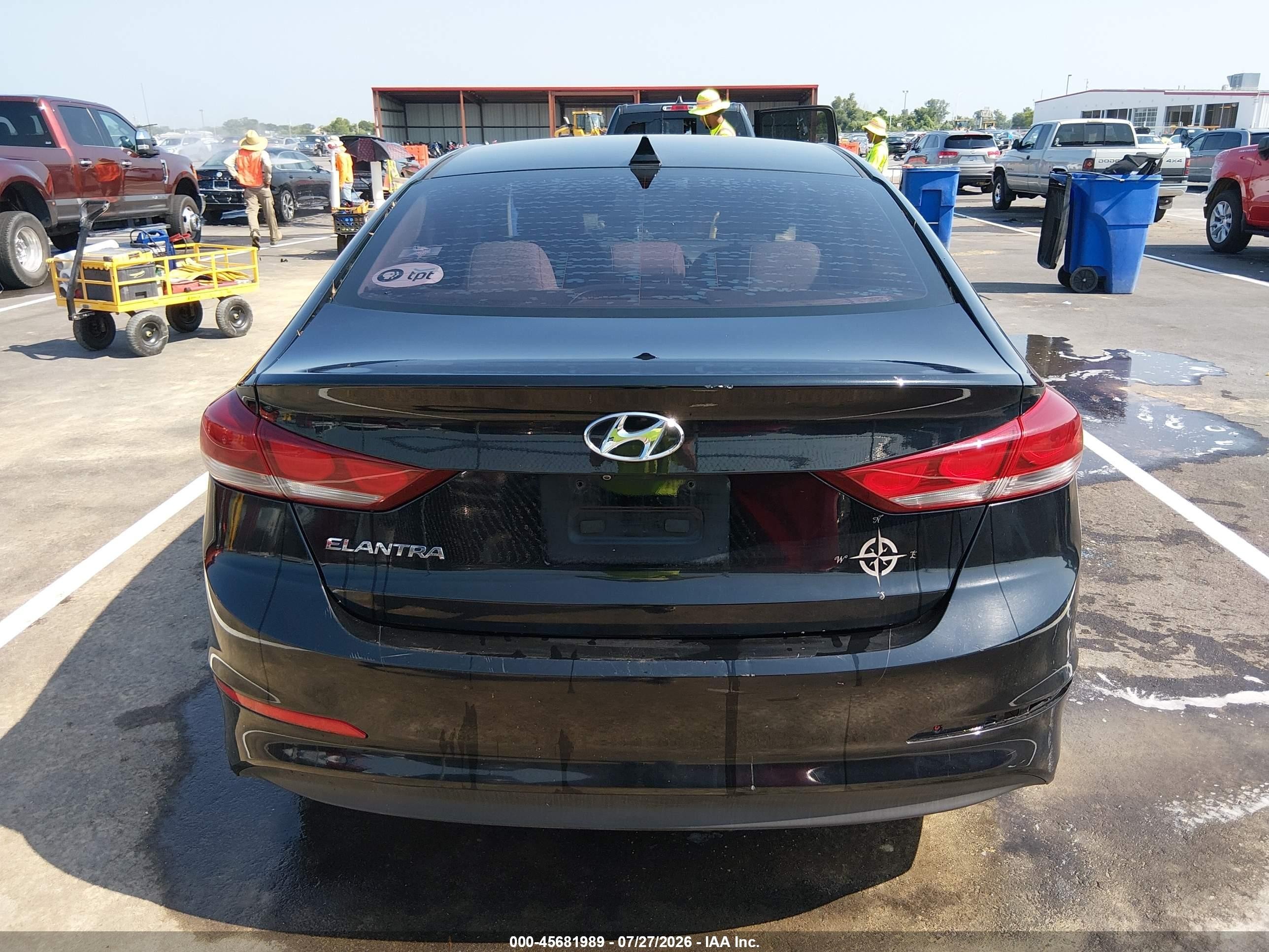 2017 Hyundai Elantra Se Black vin: KMHD84LF6HU075612