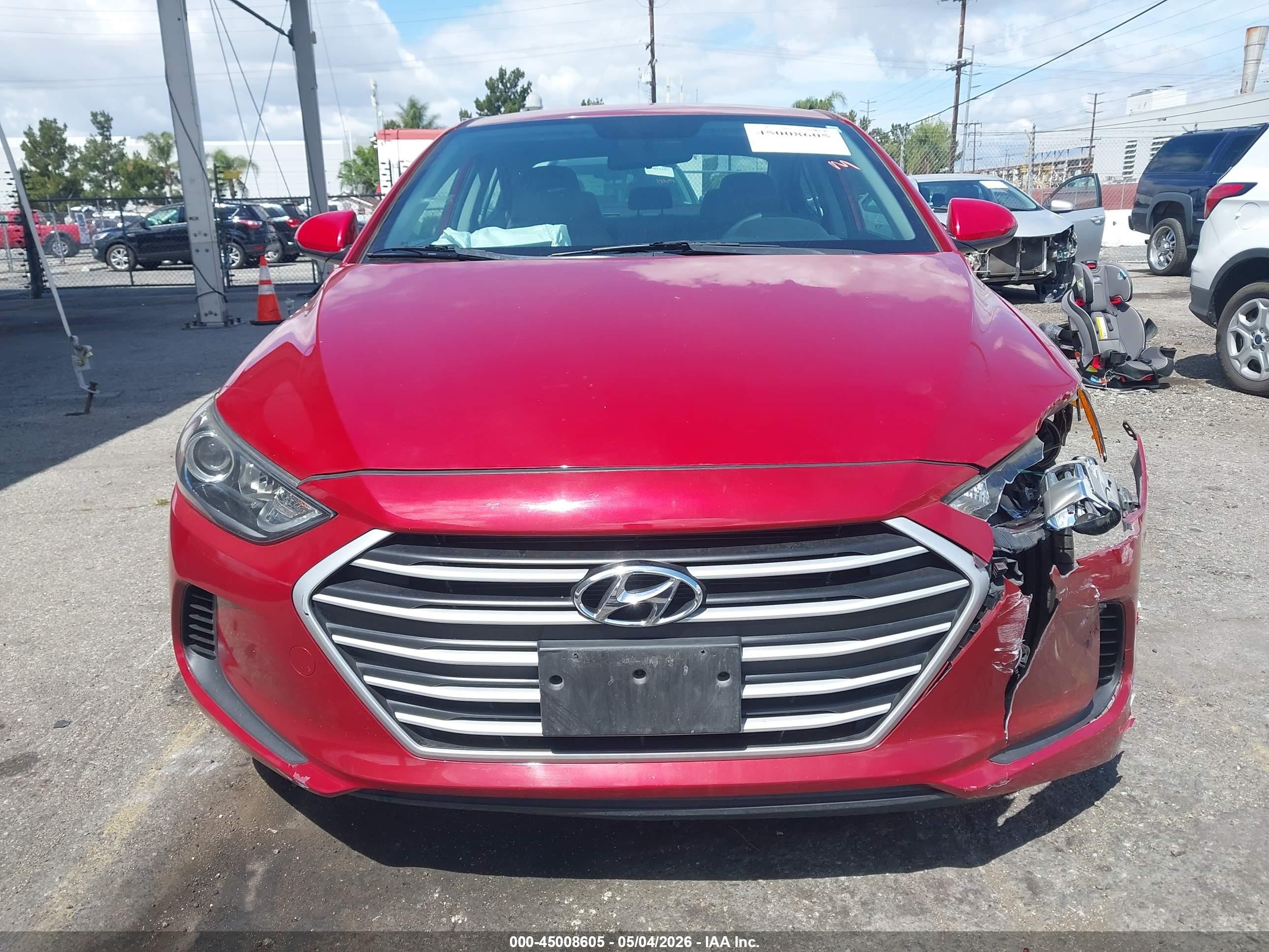 2017 Hyundai Elantra Se Red vin: KMHD84LF6HU402848