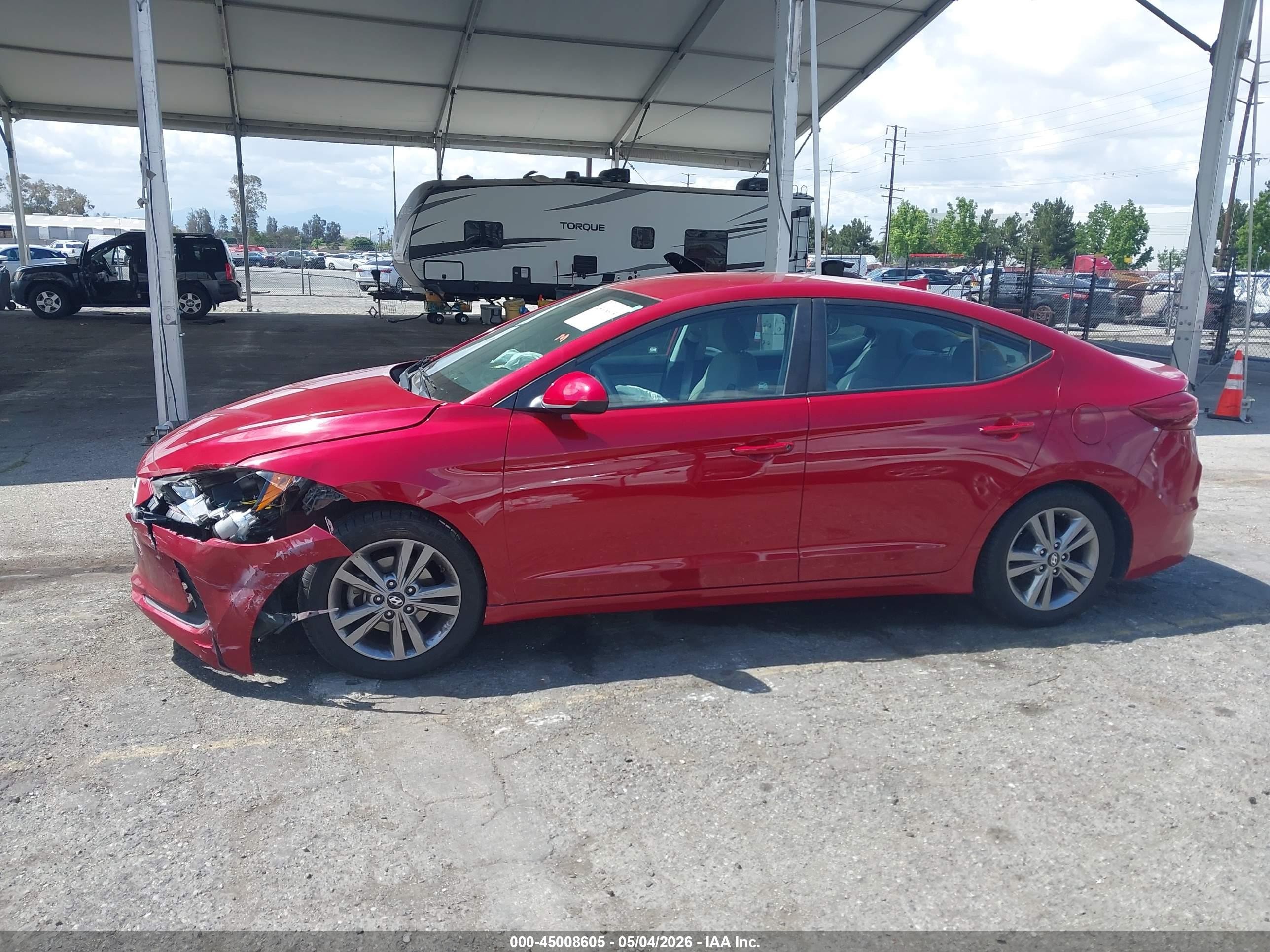 2017 Hyundai Elantra Se Red vin: KMHD84LF6HU402848