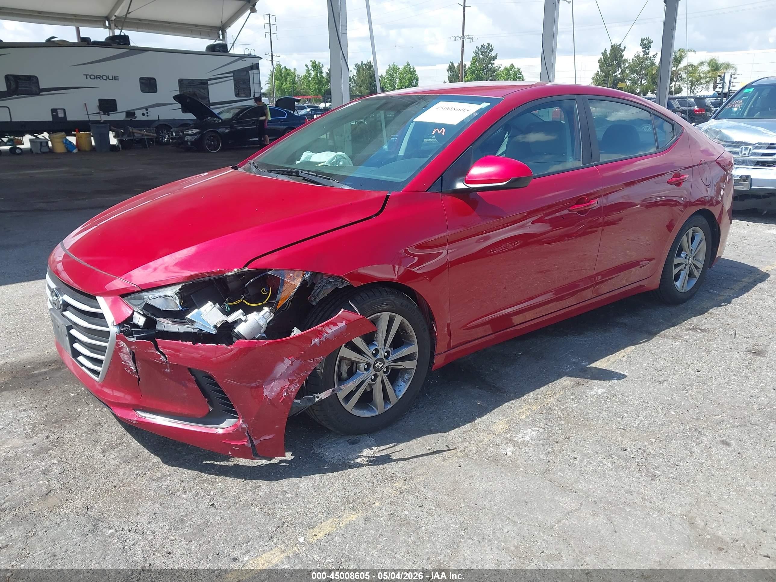 2017 Hyundai Elantra Se Red vin: KMHD84LF6HU402848