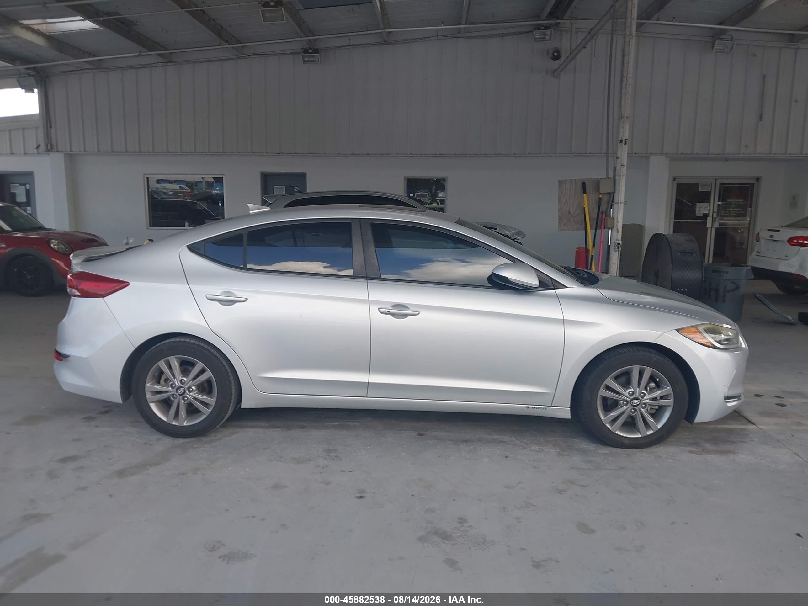 2018 Hyundai Elantra Value Edition Silver vin: KMHD84LF6JU571998