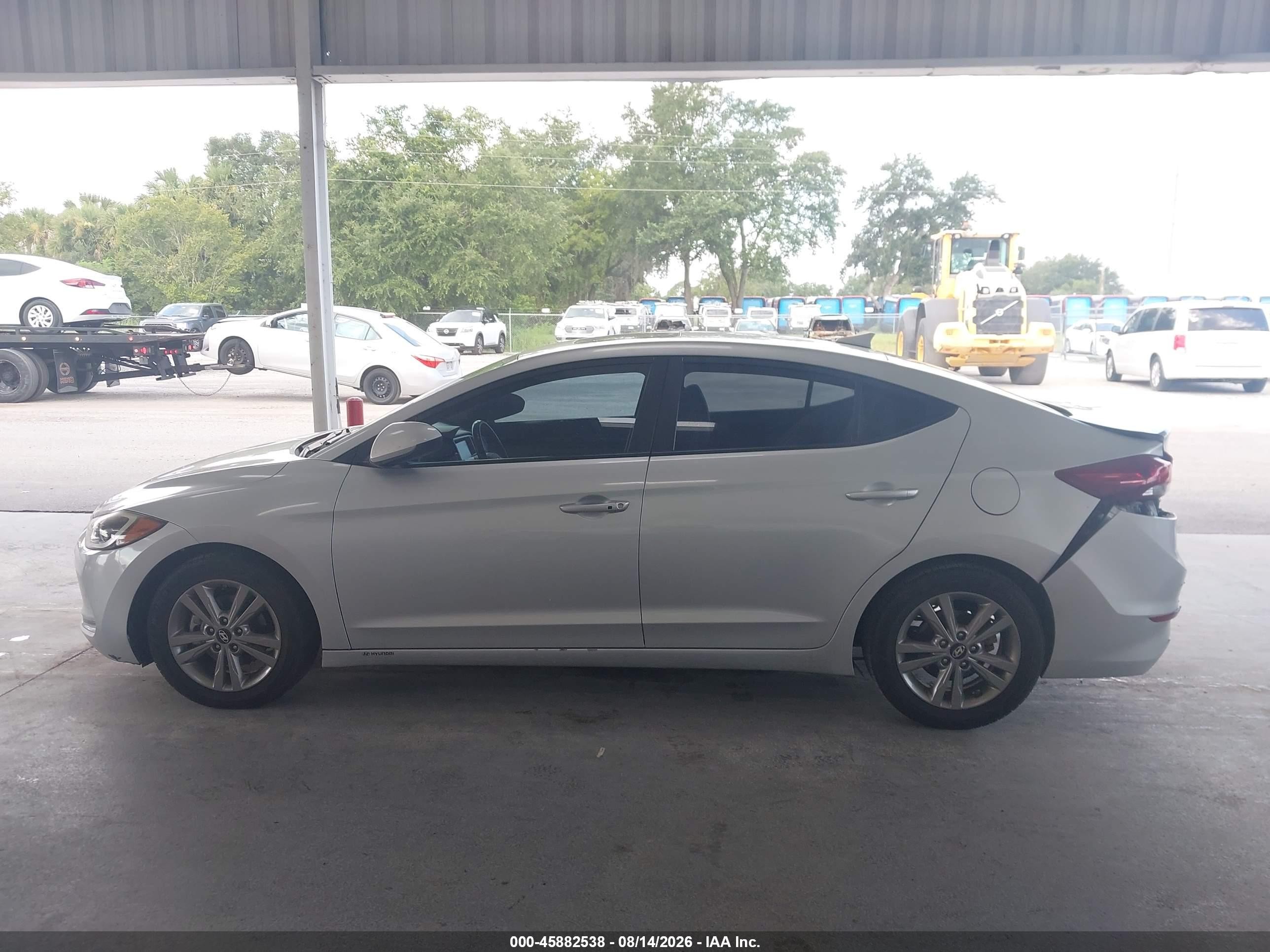 2018 Hyundai Elantra Value Edition Silver vin: KMHD84LF6JU571998