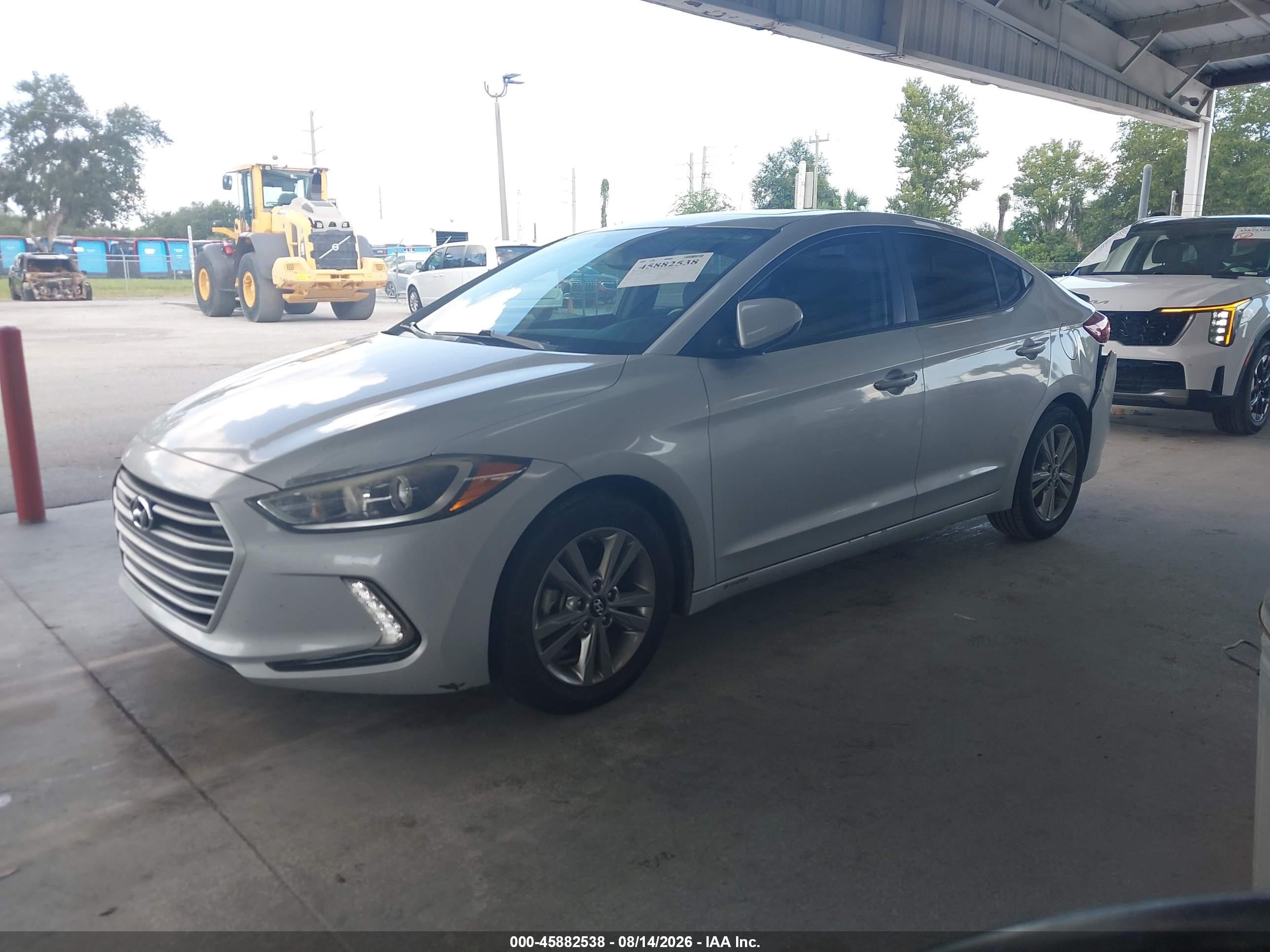 2018 Hyundai Elantra Value Edition Silver vin: KMHD84LF6JU571998