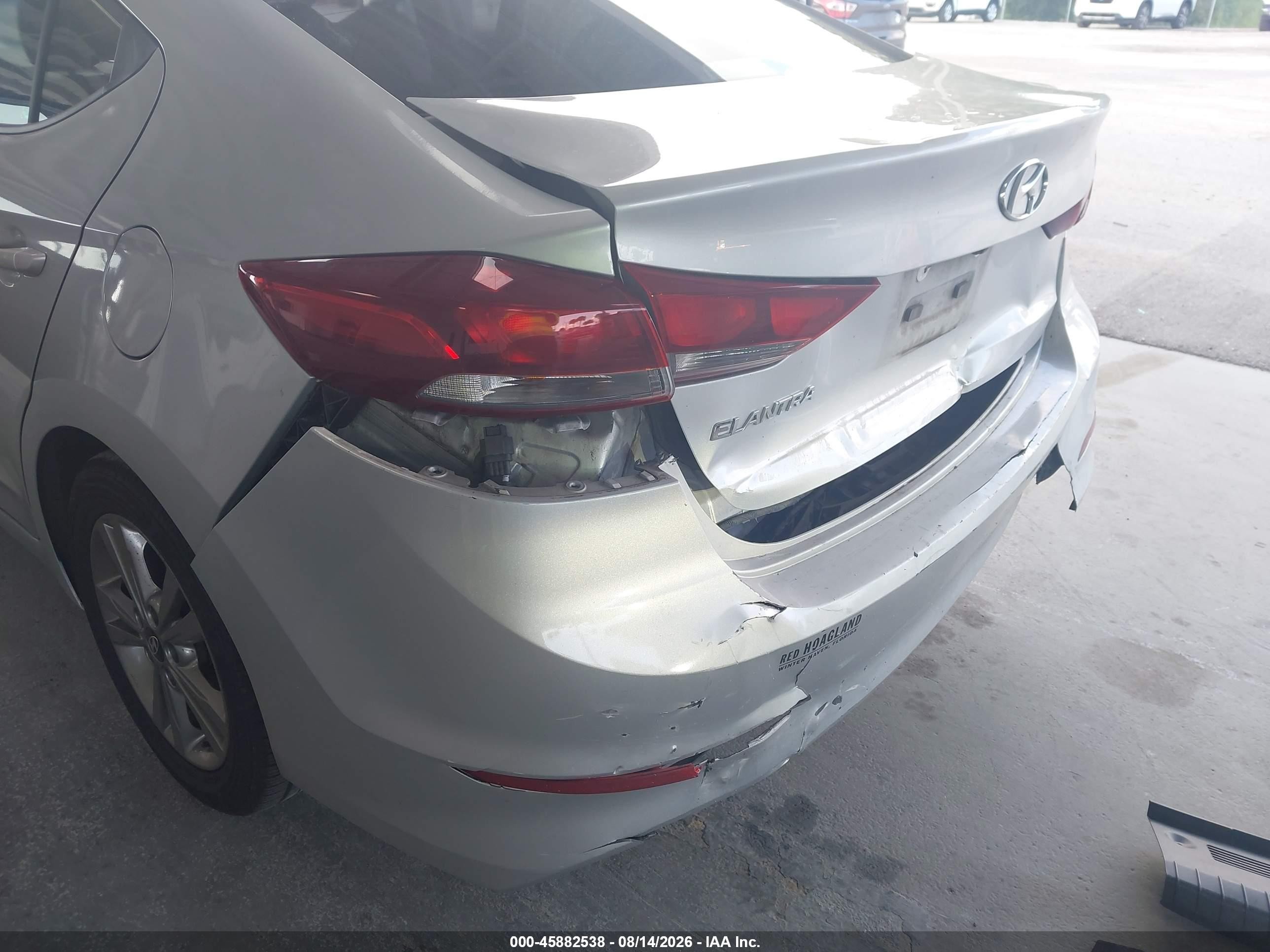 2018 Hyundai Elantra Value Edition Silver vin: KMHD84LF6JU571998