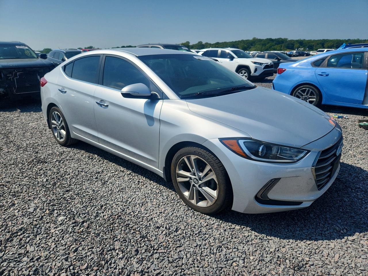 2017 Hyundai Elantra Limited Silver vin: KMHD84LF7HU289766