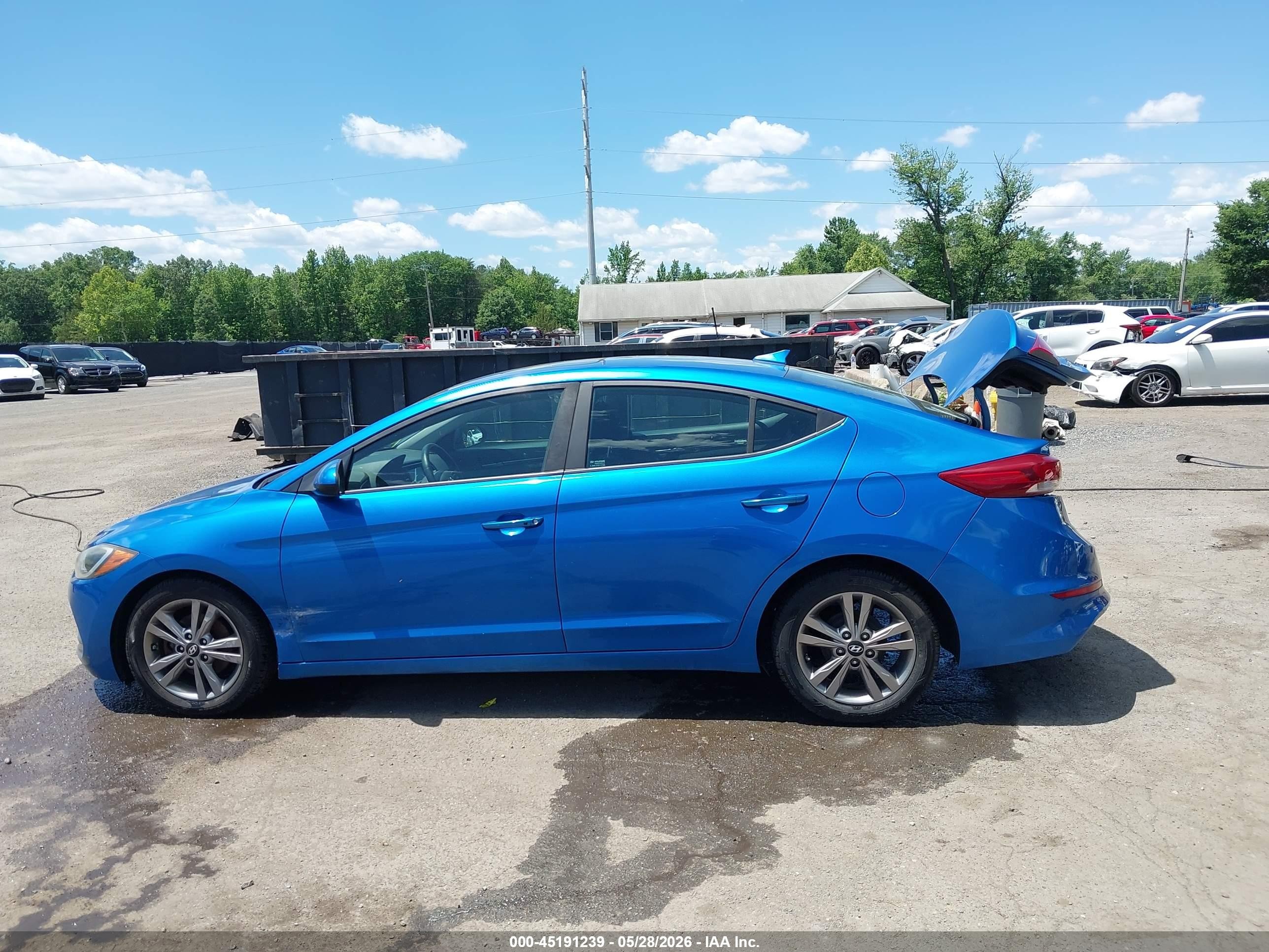 2017 Hyundai Elantra Value Edition Blue vin: KMHD84LF7HU428102