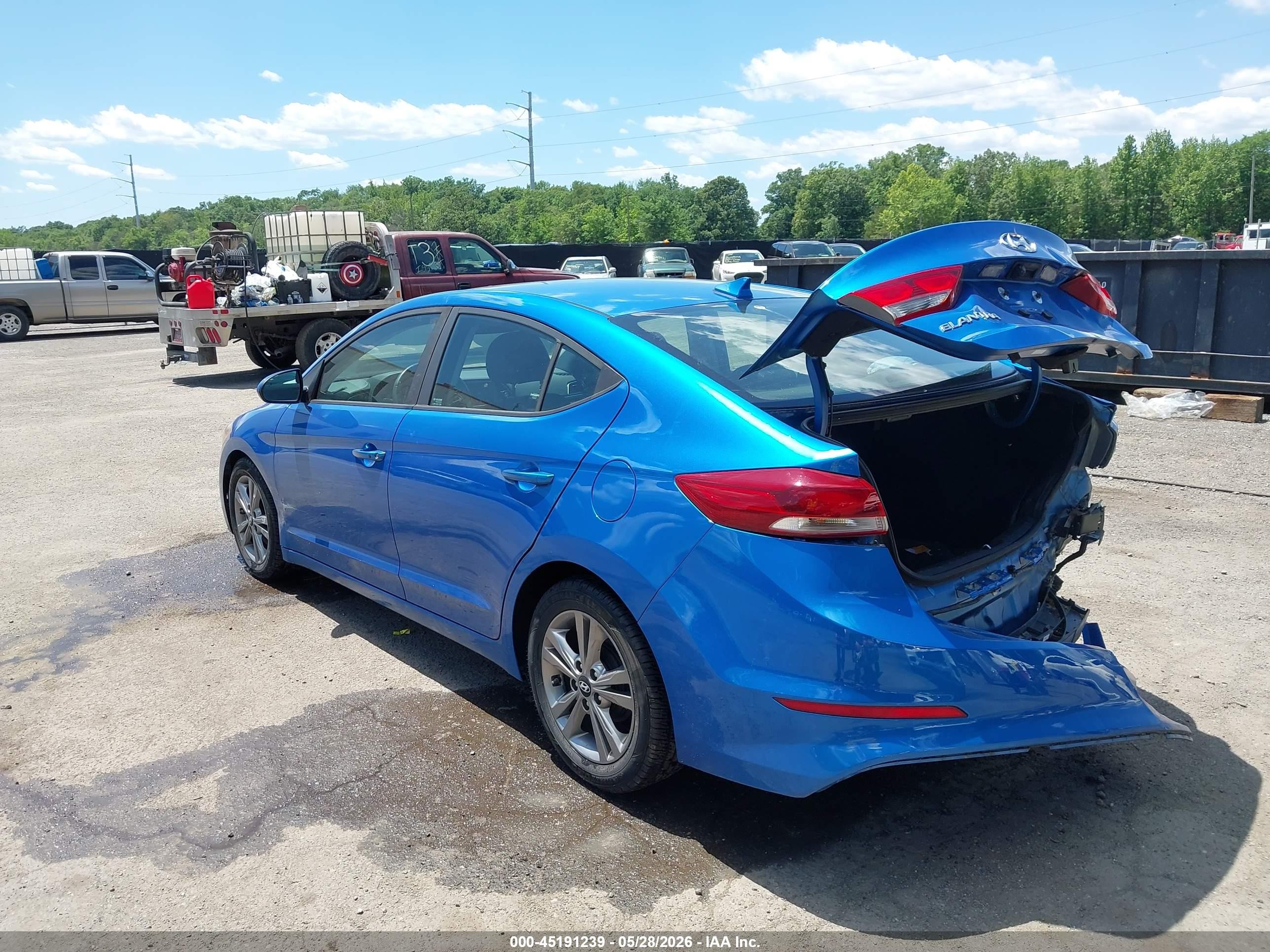 2017 Hyundai Elantra Value Edition Blue vin: KMHD84LF7HU428102