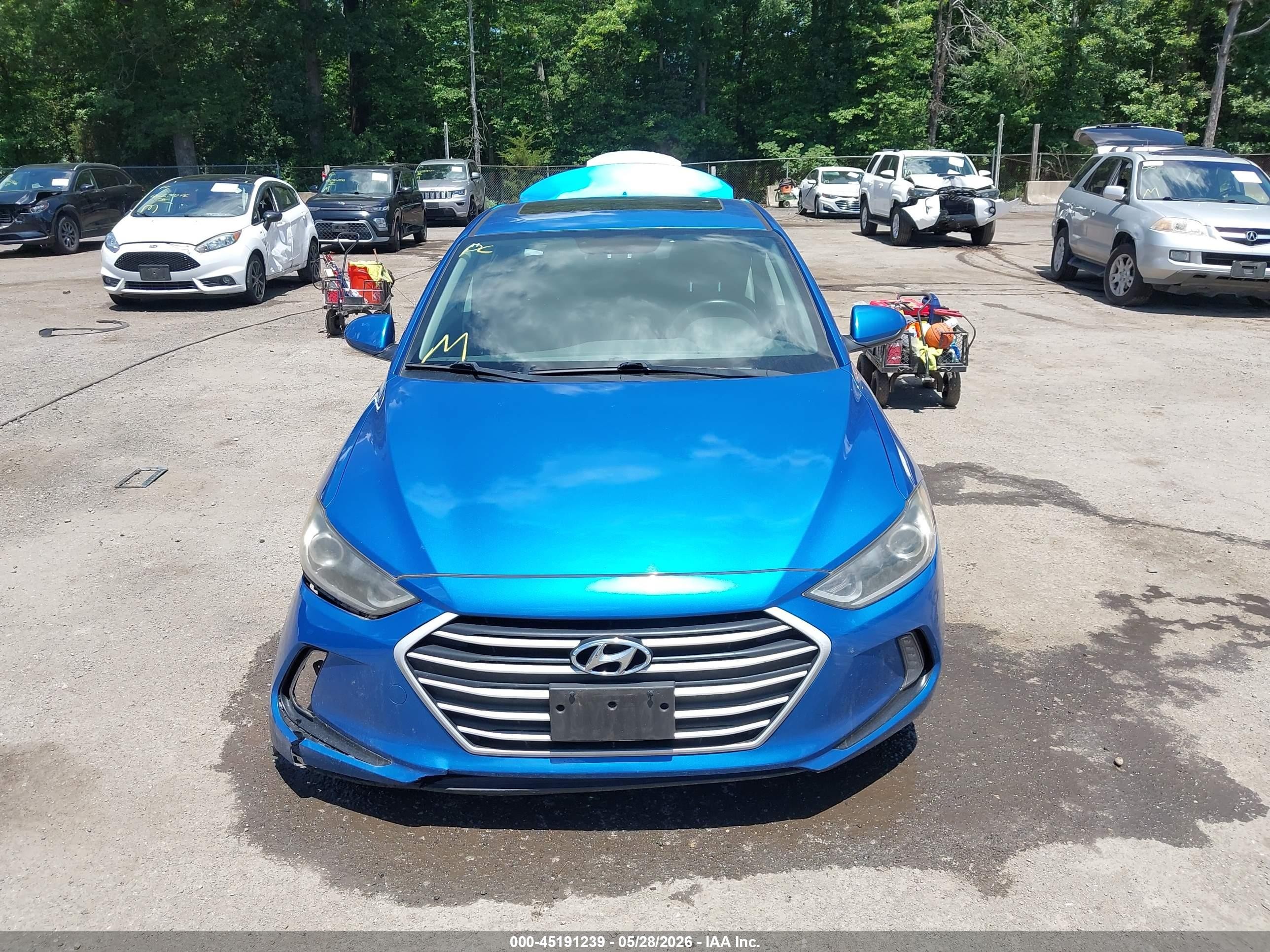2017 Hyundai Elantra Value Edition Blue vin: KMHD84LF7HU428102