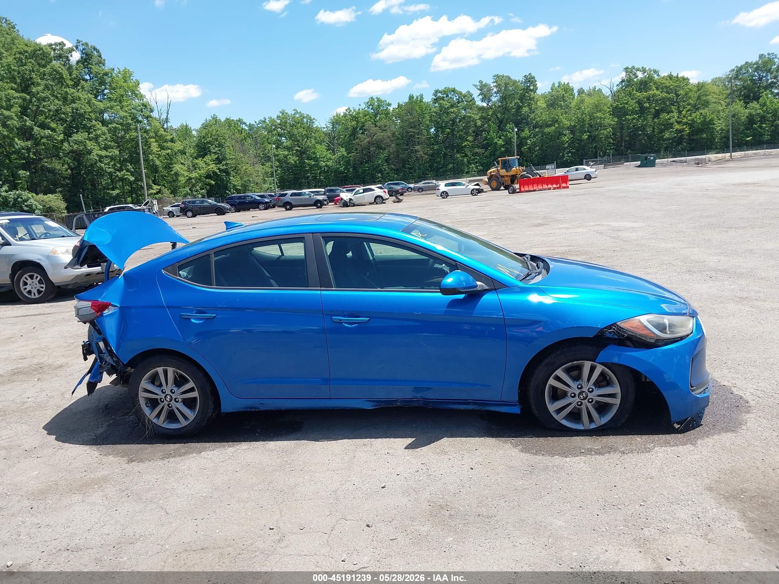 2017 Hyundai Elantra Value Edition Blue vin: KMHD84LF7HU428102