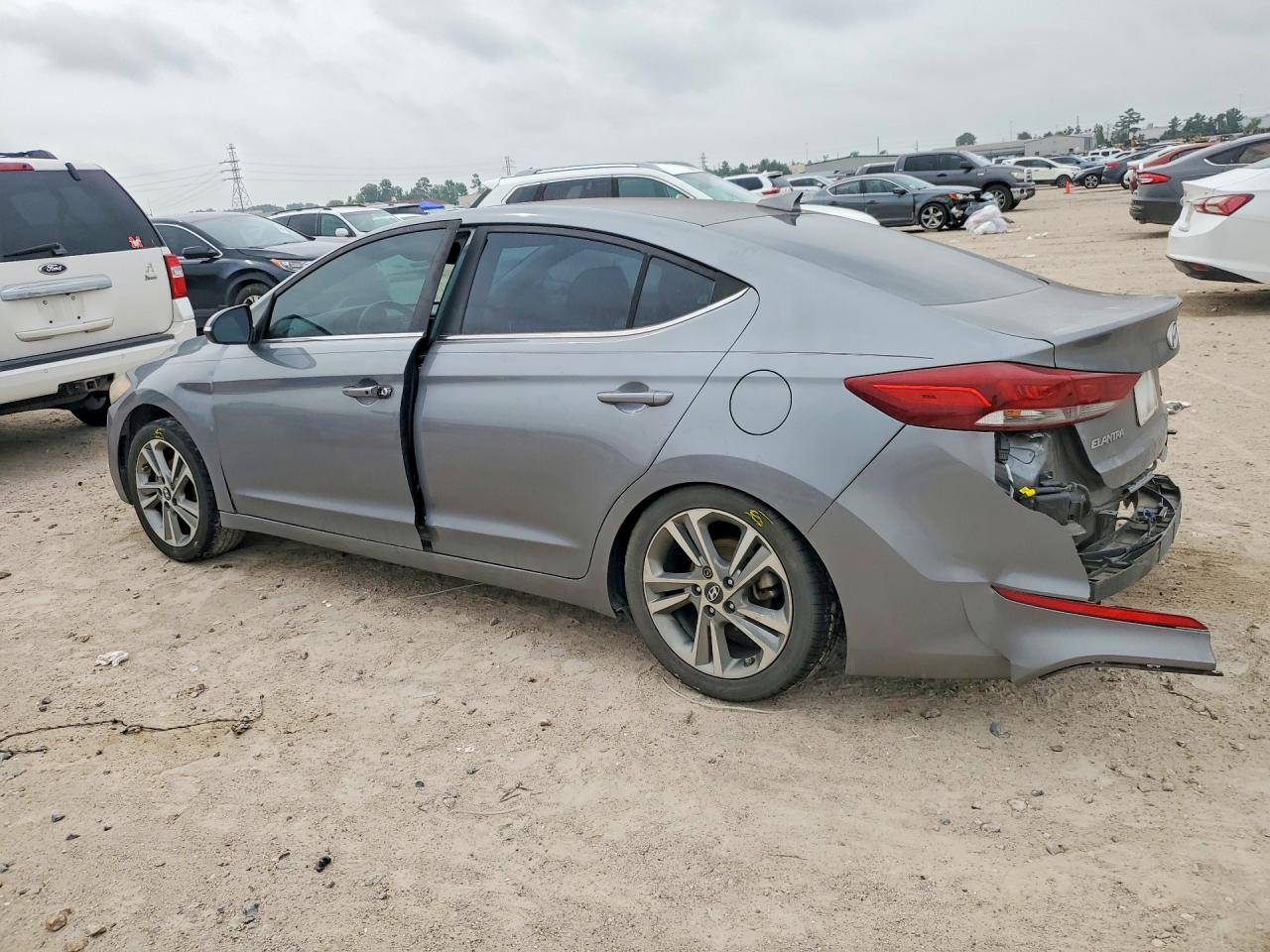 2018 Hyundai Elantra Limited Gray vin: KMHD84LF7JU451496