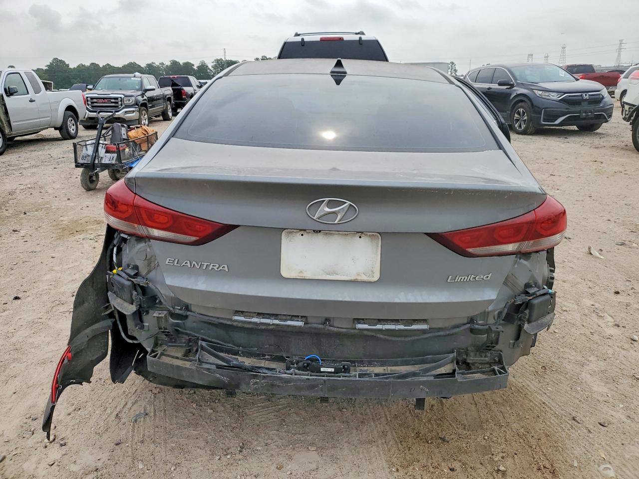 2018 Hyundai Elantra Limited Gray vin: KMHD84LF7JU451496