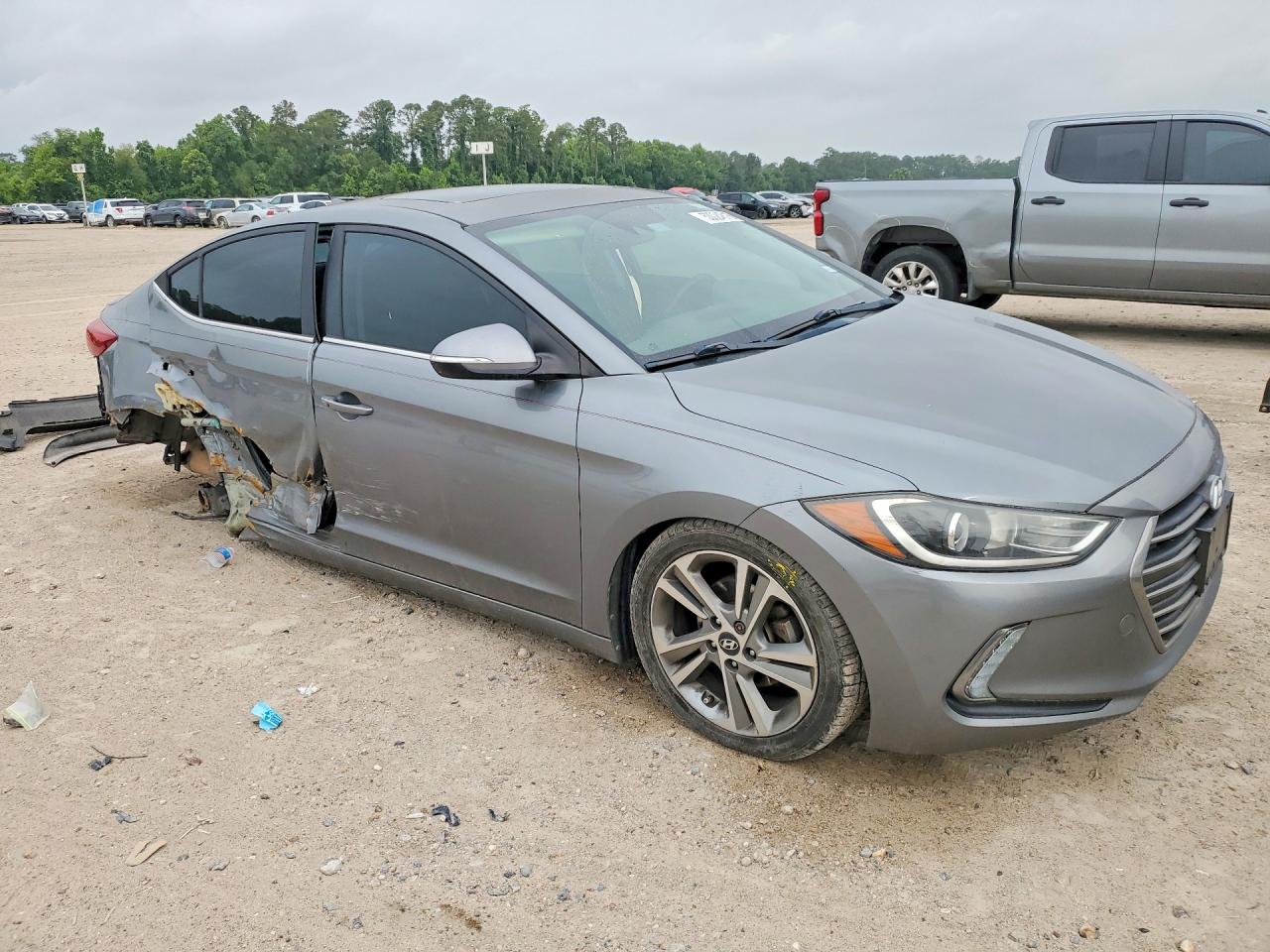 2018 Hyundai Elantra Limited Gray vin: KMHD84LF7JU451496