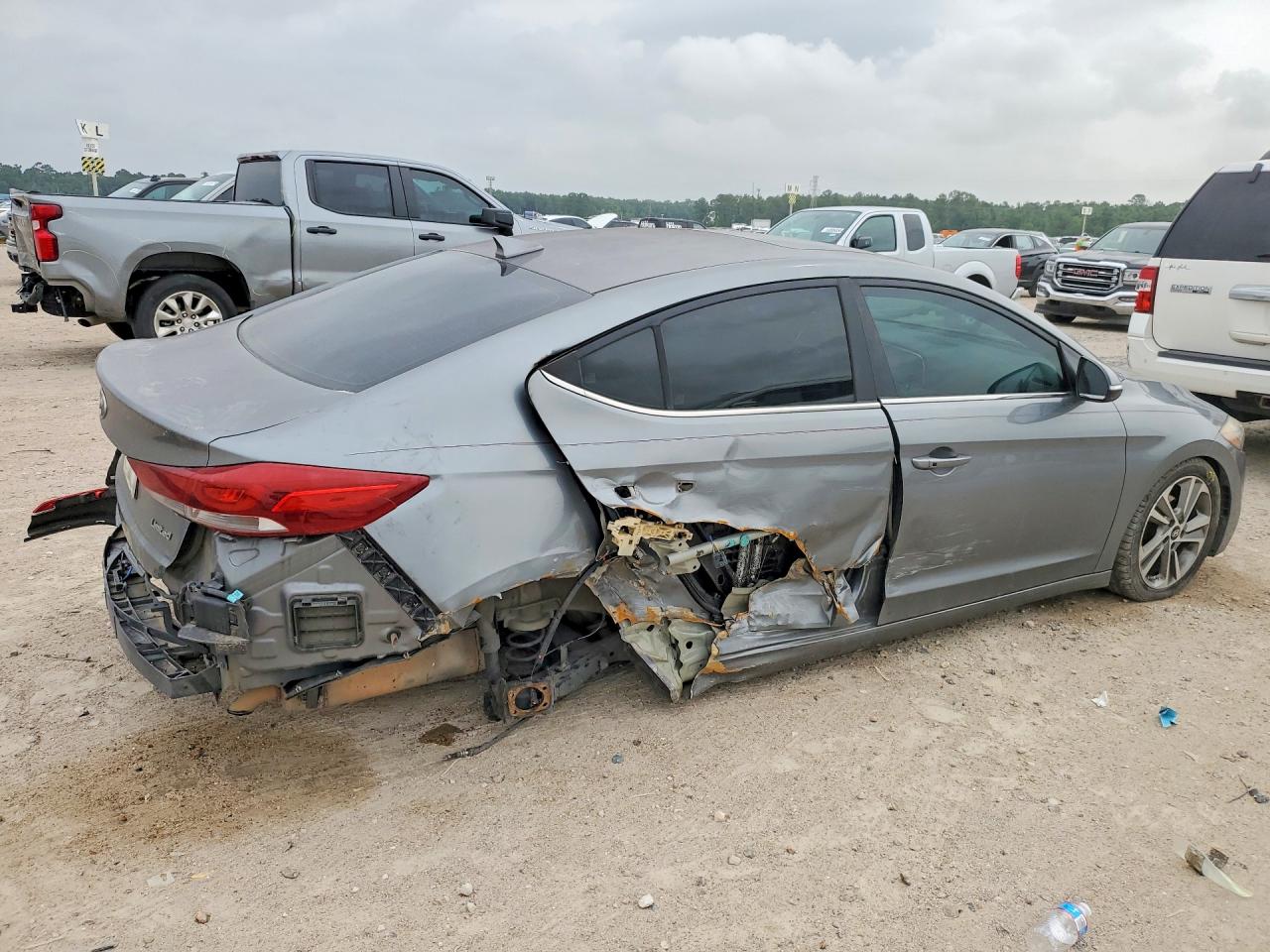 2018 Hyundai Elantra Limited Gray vin: KMHD84LF7JU451496