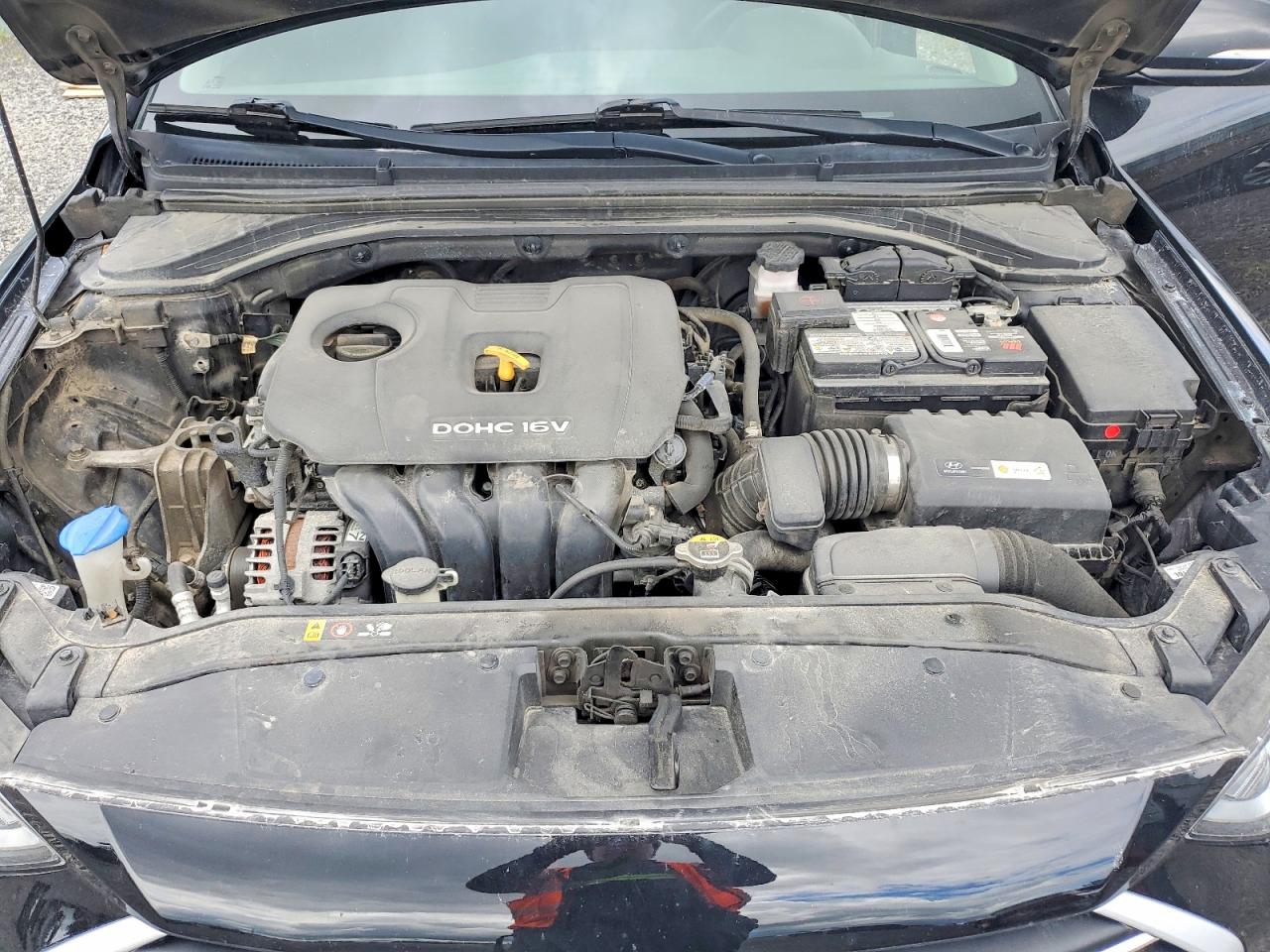 2017 Hyundai Elantra Se Черный vin: KMHD84LF8HU323617