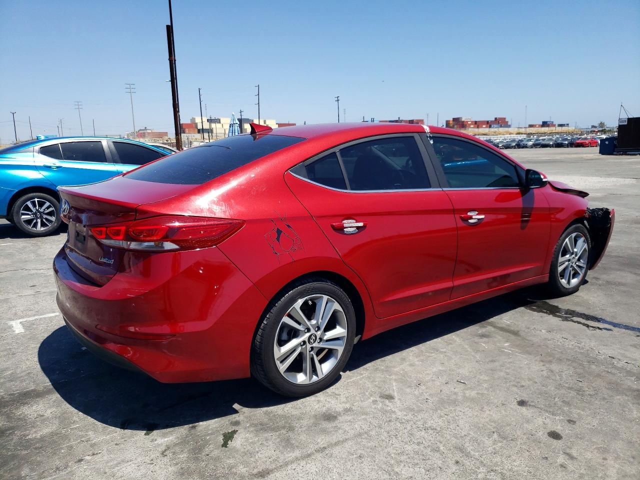 2018 Hyundai Elantra Limited Red vin: KMHD84LF8JU449014