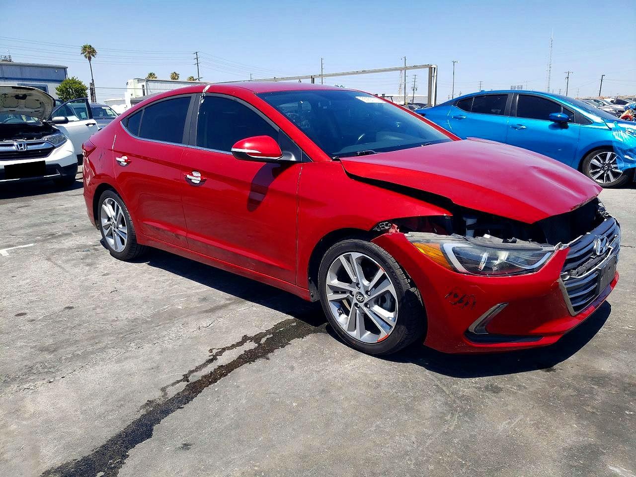 2018 Hyundai Elantra Limited Red vin: KMHD84LF8JU449014