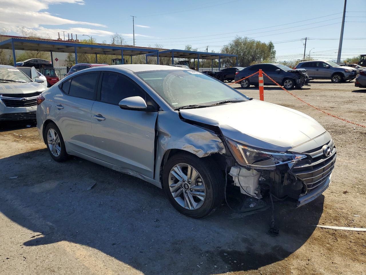 2020 Hyundai Elantra Sel Silver vin: KMHD84LF9LU067223