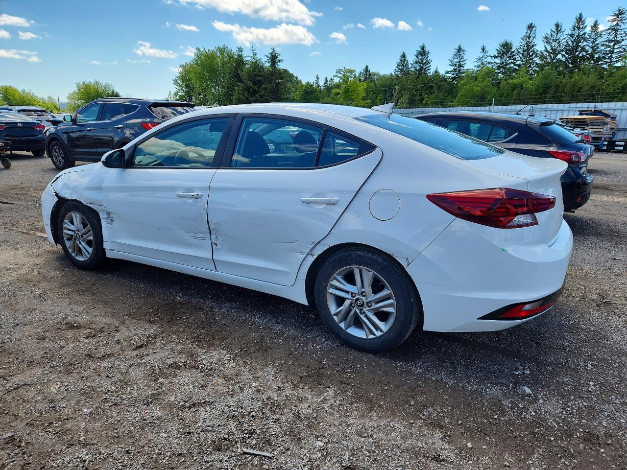 2020 Hyundai Elantra Sel White vin: KMHD84LF9LU077945