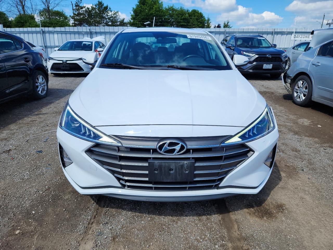 2020 Hyundai Elantra Sel White vin: KMHD84LF9LU077945