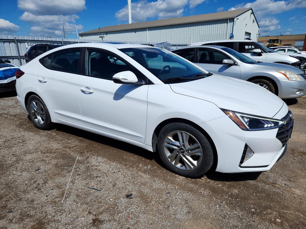 2020 Hyundai Elantra Sel White vin: KMHD84LF9LU077945