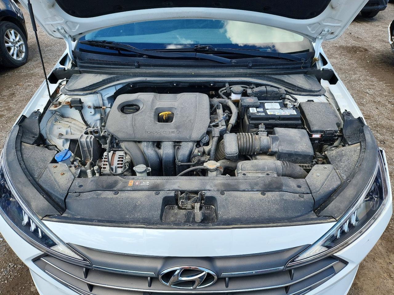 2020 Hyundai Elantra Sel White vin: KMHD84LF9LU077945