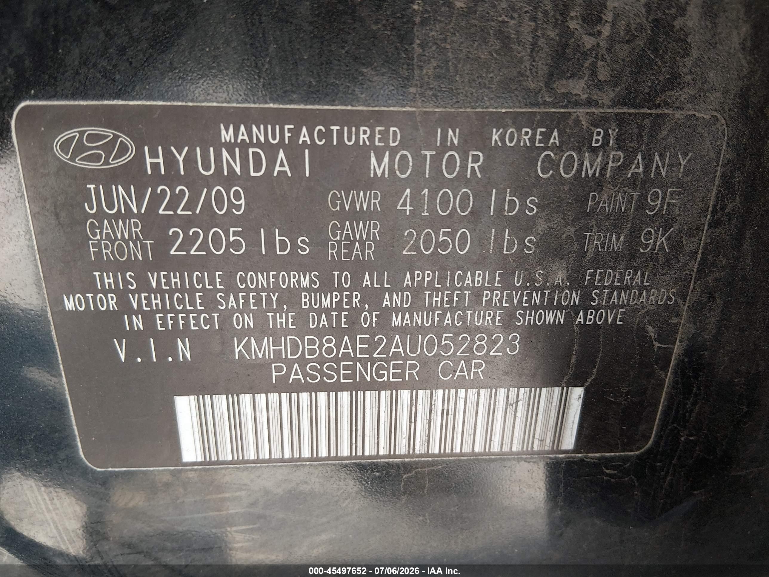 2010 Hyundai Elantra Touring Gls Black vin: KMHDB8AE2AU052823