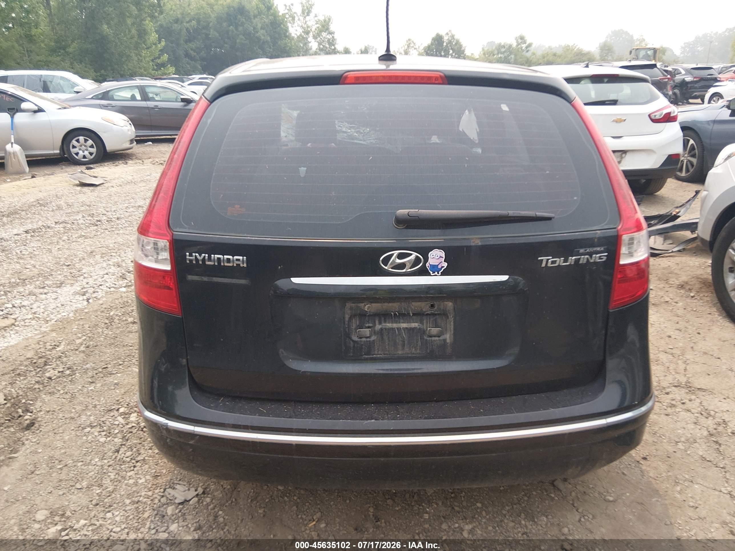 2010 Hyundai Elantra Touring Gls Black vin: KMHDB8AE3AU072451