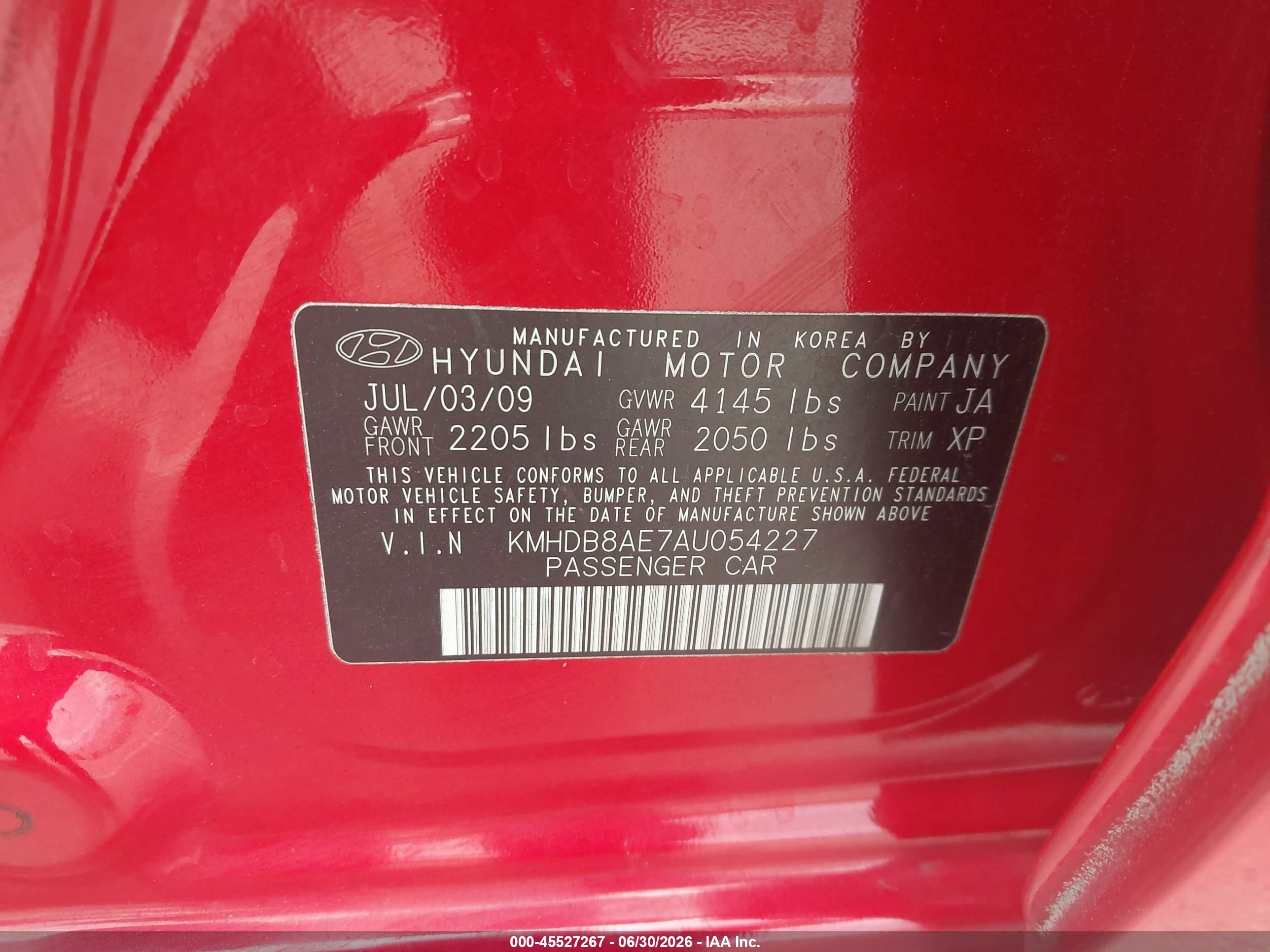 2010 Hyundai Elantra Touring Gls Red vin: KMHDB8AE7AU054227